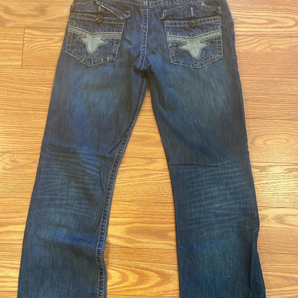 Decree boot cut blue jeans 34x32
